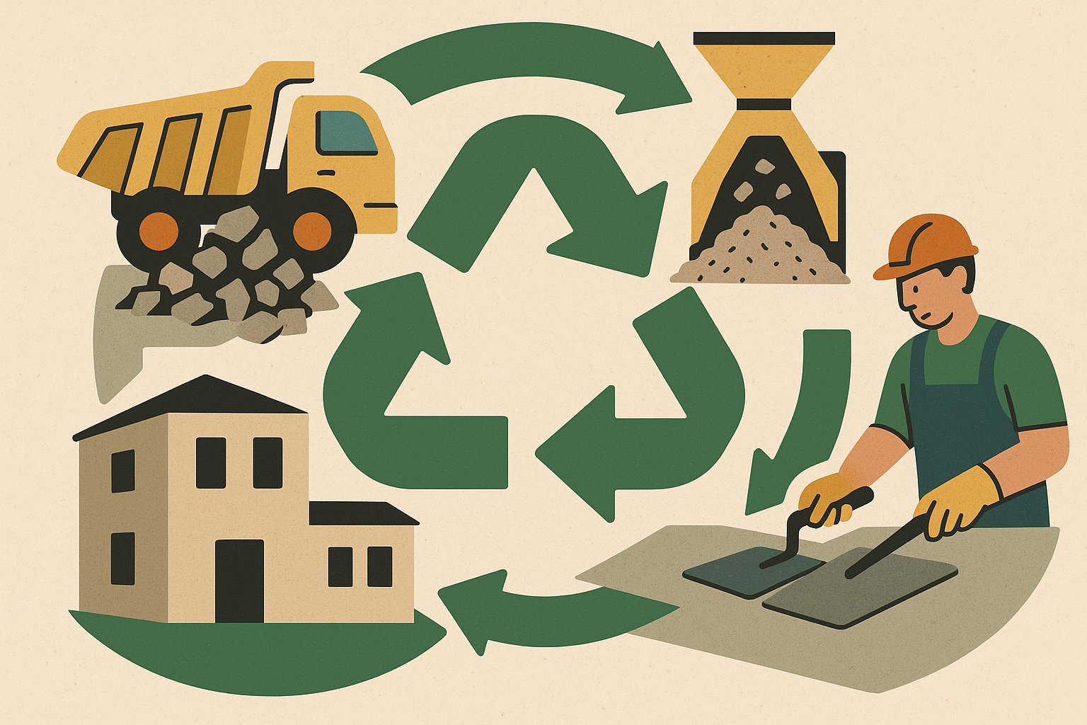 Economia circular betão reciclado