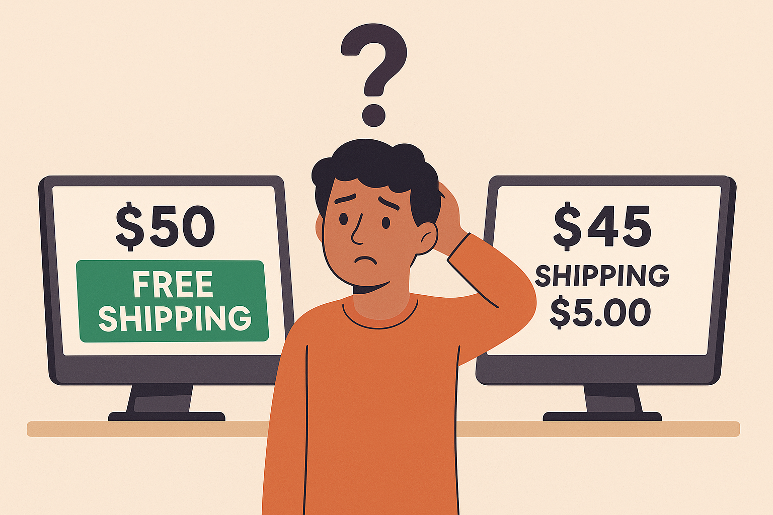 Free shipping psychology in bulk t-shirt printing